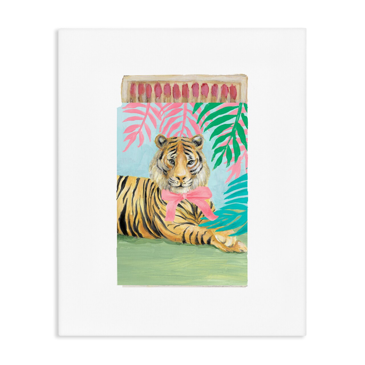 Stupell Industries Tropical Tiger Matchbook Canvas, design by Lanie Loreth